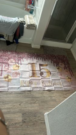 15 birthday party banner