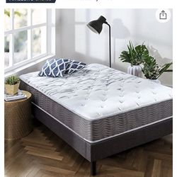ZINUS 10 Inch Support Plus Pocket Spring Hybrid Mattress / Extra Firm Feel Queen Size Brand New