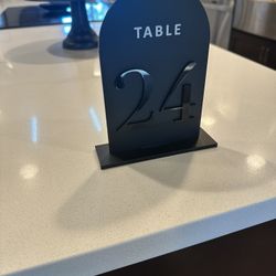 Wedding Decor- Matte Black Table Numbers