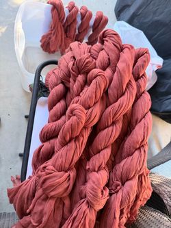 Terracotta cheese cloth runners