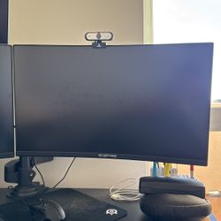 Sceptre Curved 27" FHD 1080p Gaming Monitor up to 165Hz DisplayPort 144Hz HDMI Edge-Less AMD FreeSync Premium, Build-in Speakers Machine Black 2021 (C
