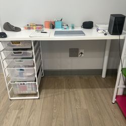 Container Store White Desk