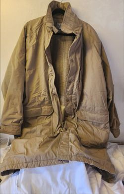 L.L. Bean Tan Jacket with Tweed Liner