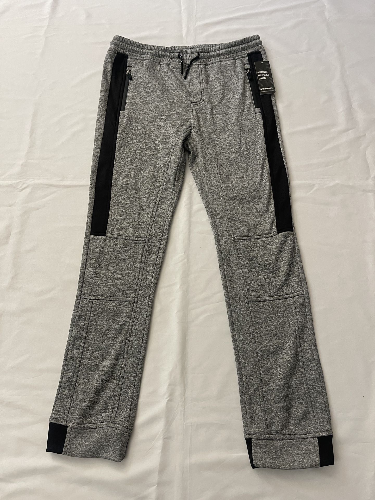 New Burnside Athletic Modern Fit Breathable Stretch Jogger Pants Fleece Kids XL