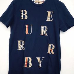 Burberry Men Size Medium T Shirt  Blue 