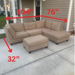 Large Beige Sectional Local Delivery 🚚 💨
