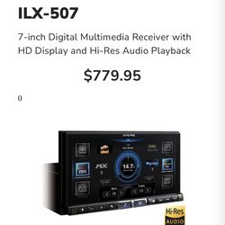 Alpine iLX-507 7" Multimedia Receiver - Black Brand New Never Used Only Opened