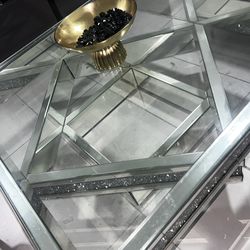 Coco Furniture Outlet 3 Level Mori Coffee Silver Table