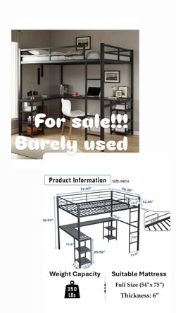 Bunk bed with desk