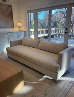 Lulu & Georgia Belmont Sofa by Ginny Macdonald – 82” – Beige Flax – Like New