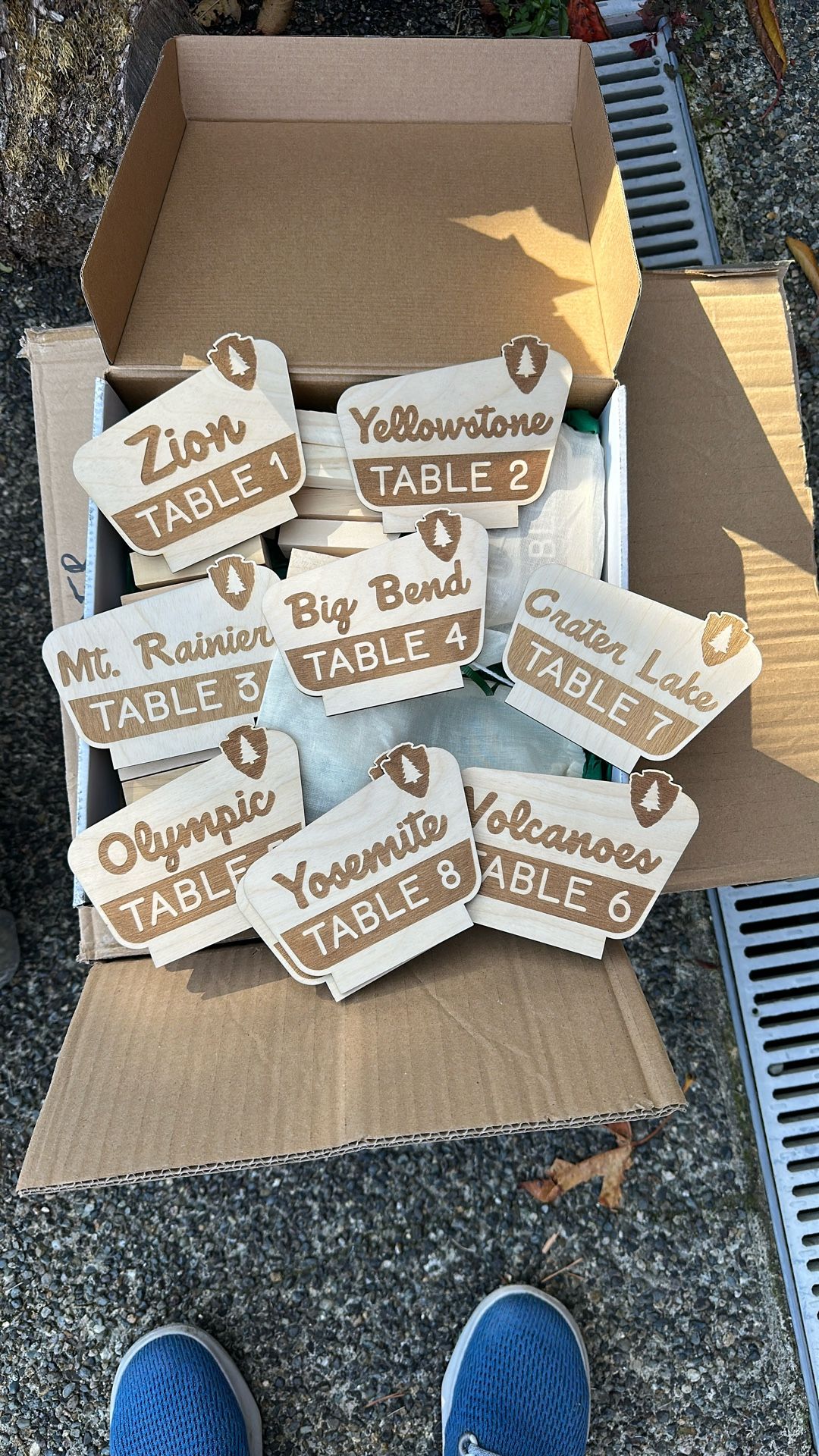 National Park Table Numbers