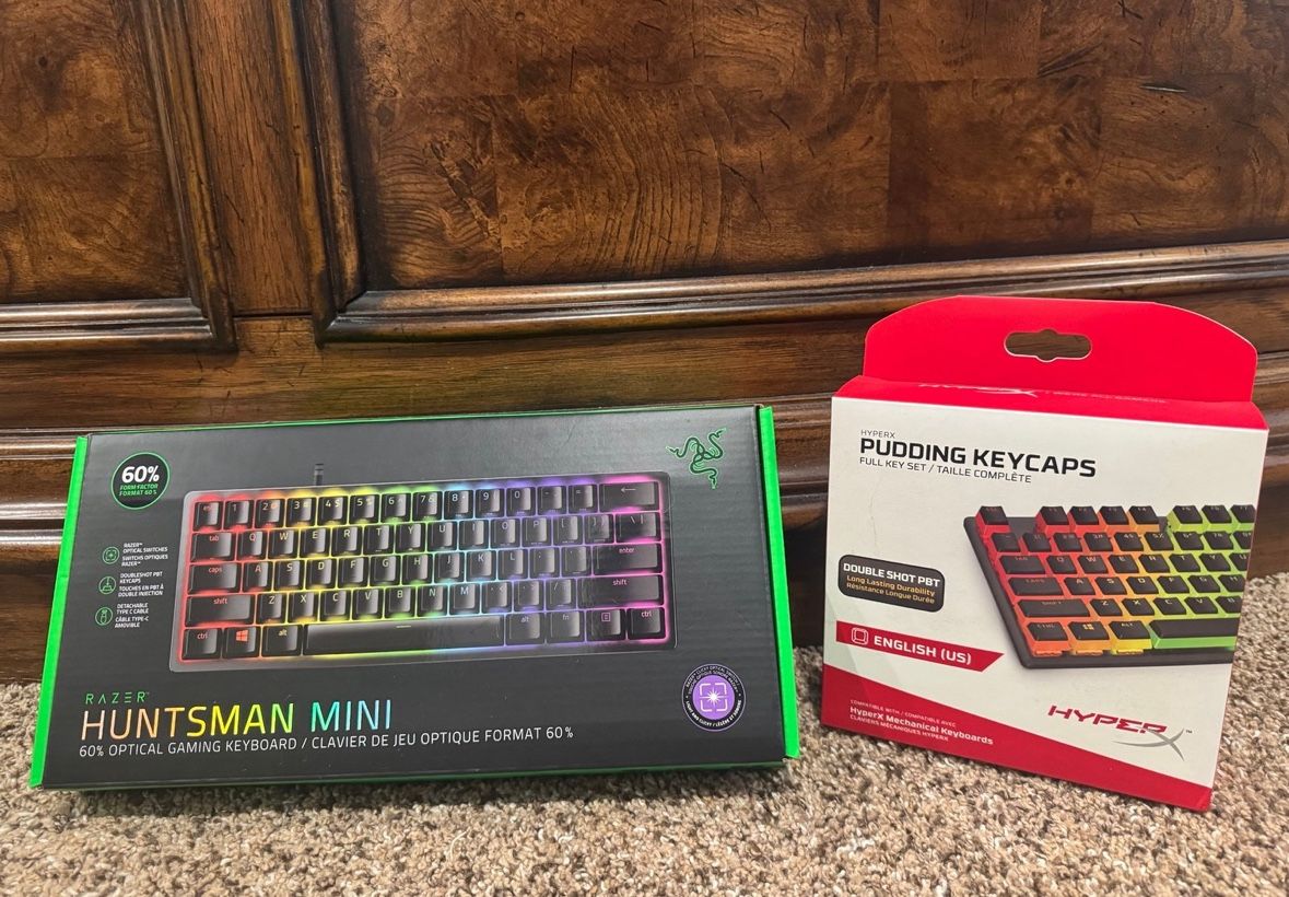 Razor Huntsman 60% Optical Mini Gaming Keyboard W/ Hyper X Pudding Keycaps