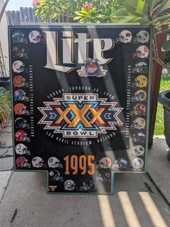 Miller Lite Super Bowl XXX Metal Sign 1996