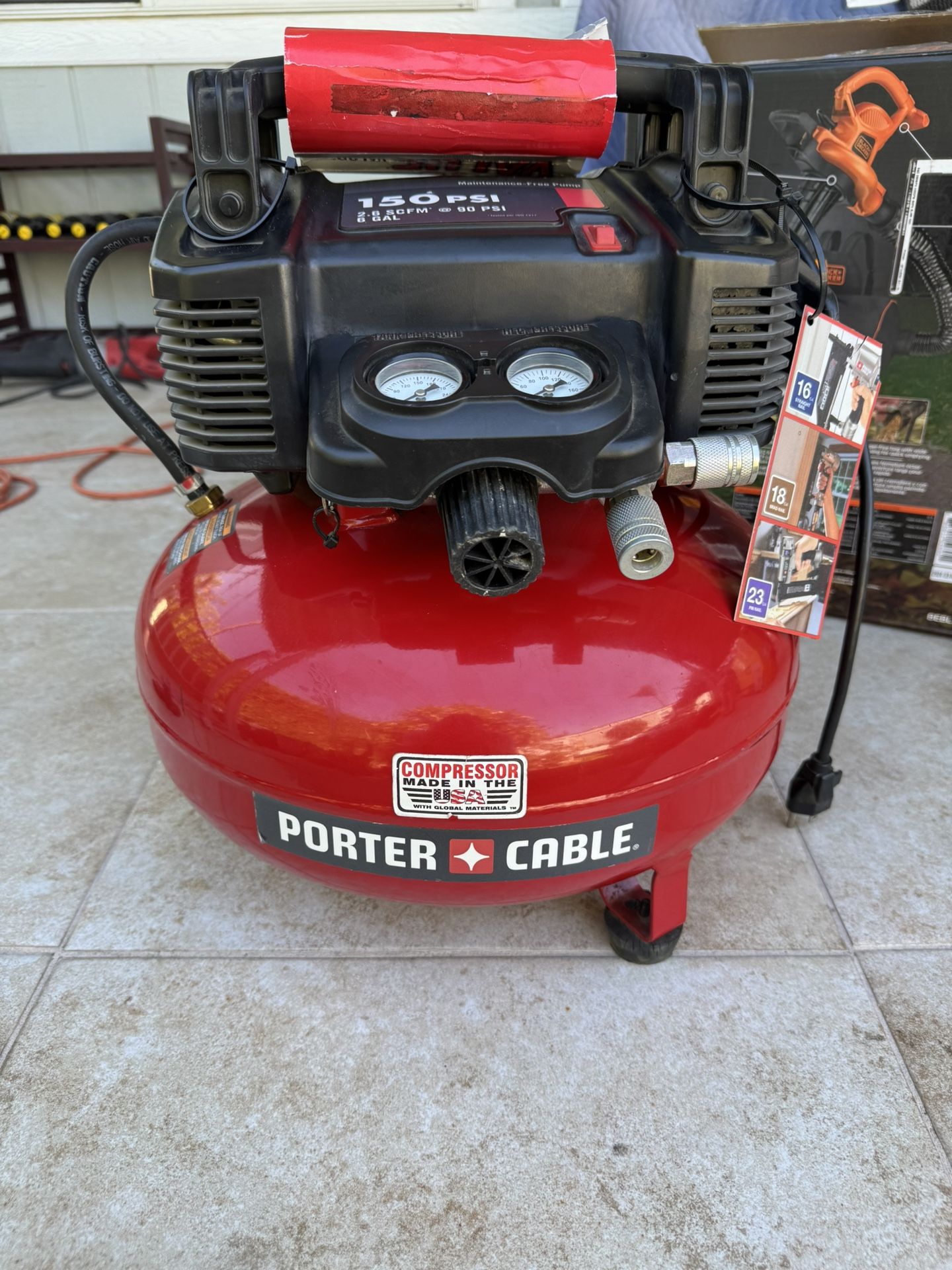 Porter-Cable 6 Gal. 150 PSI Portable Electric Pancake Air Compressor
