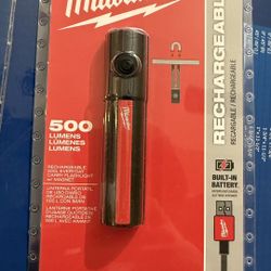 Milwaukee 500 Lumens EDC Everyday Carry Internal Rechargeable Flashlight with Magnet