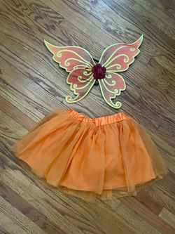 Kids Fairy Costume Set Wings and Tutu Skirt