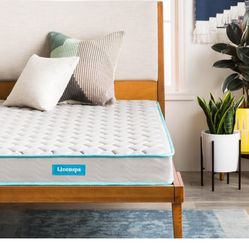 Queen Size 6 Inch Mattress - Firm Feel - Bonnell Spring With Foam Layer - Mattress In A Box