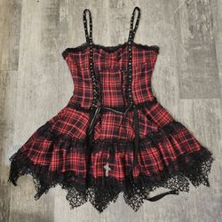 Dark in love gothic corset dress