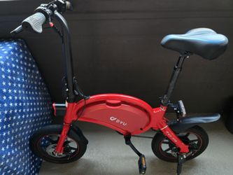 DYU D3+ (VIP) Electric Bike Red with hamlet
