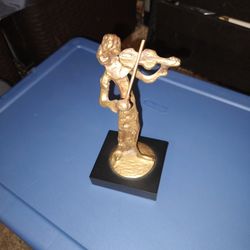 Brass Lady Playing Violin 