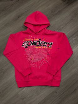 Sp5der Pink Graphic Hoodie
