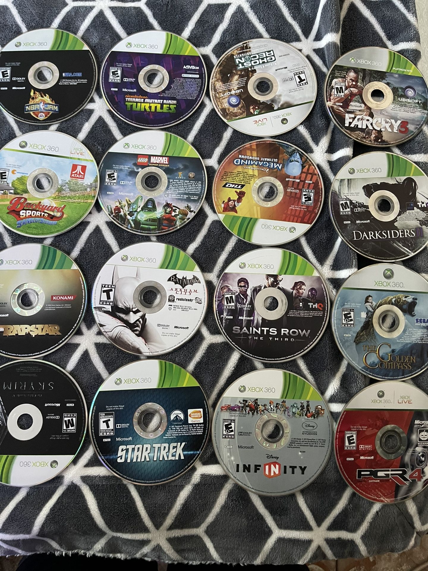 Xbox 360 Video Games (46) Used No Menu’s