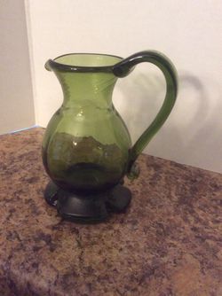 Small vintage glass pitcher