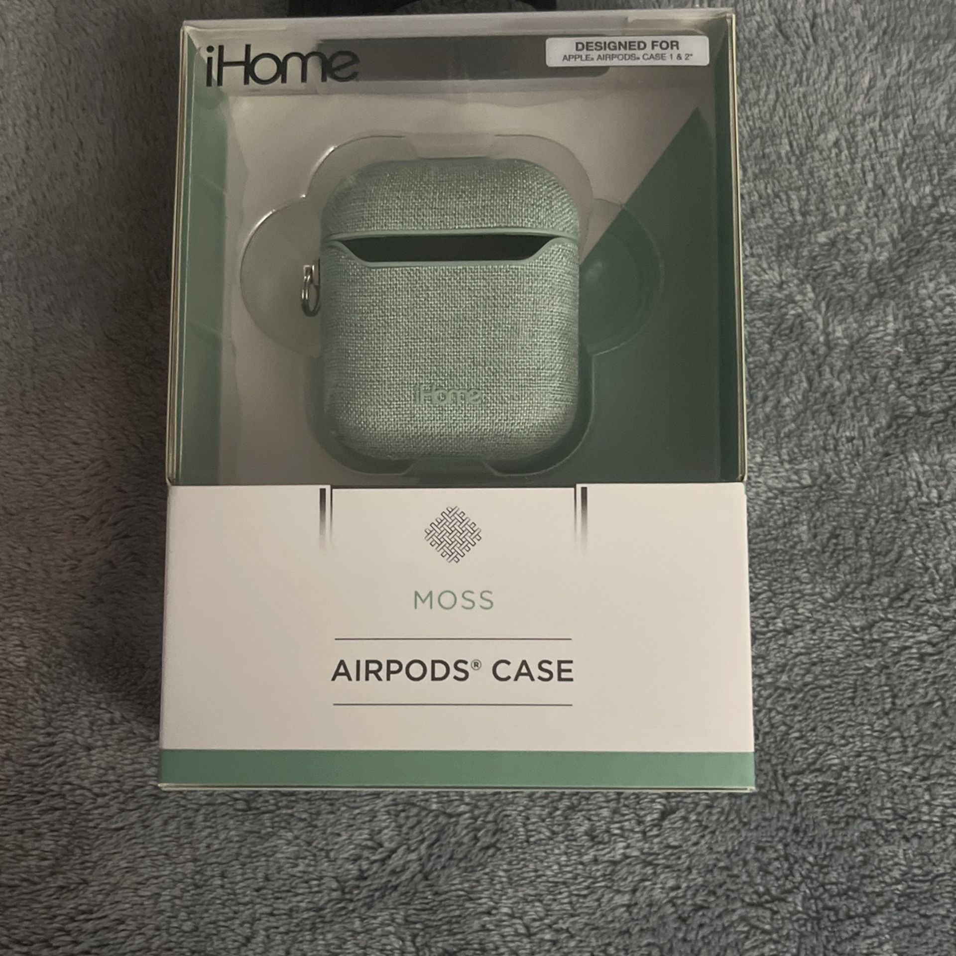 iHome Airpods Case for Apple Airpods Case 1 & 2, color: Moss