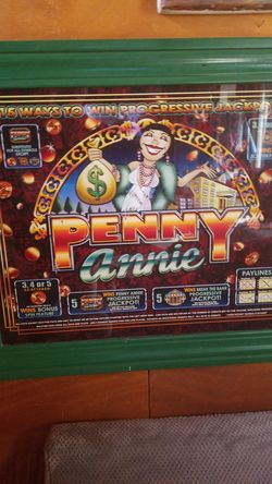 Collectible penny Anny mirror from casino in frame rare find one of a kind
