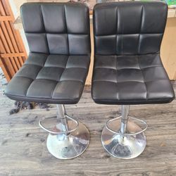 Leather Bar Stools Pneumatic 
