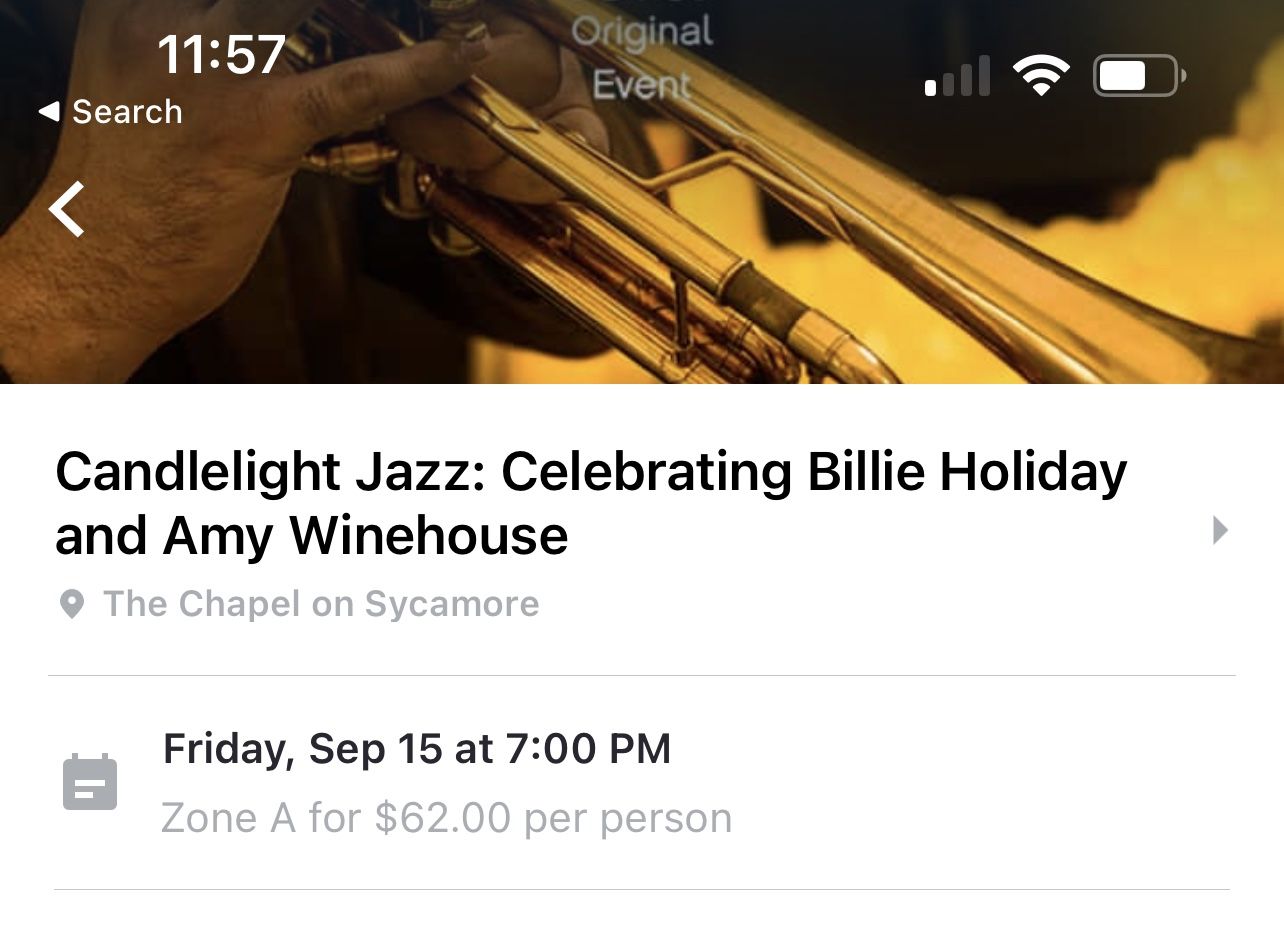 Candlelight Tickets to Billie Holiday & Amy Winehouse