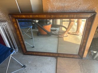 Bamboo looking mirror