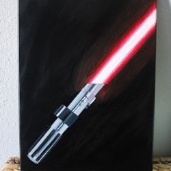 Original Red Lightsaber Painting