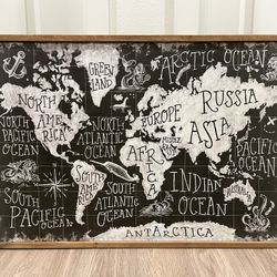 World Map Wall Art 