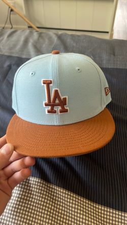 Los Angeles Dodgers hat, new era blue white brown Los Angeles Dodgers hat, new era blue, white and brown