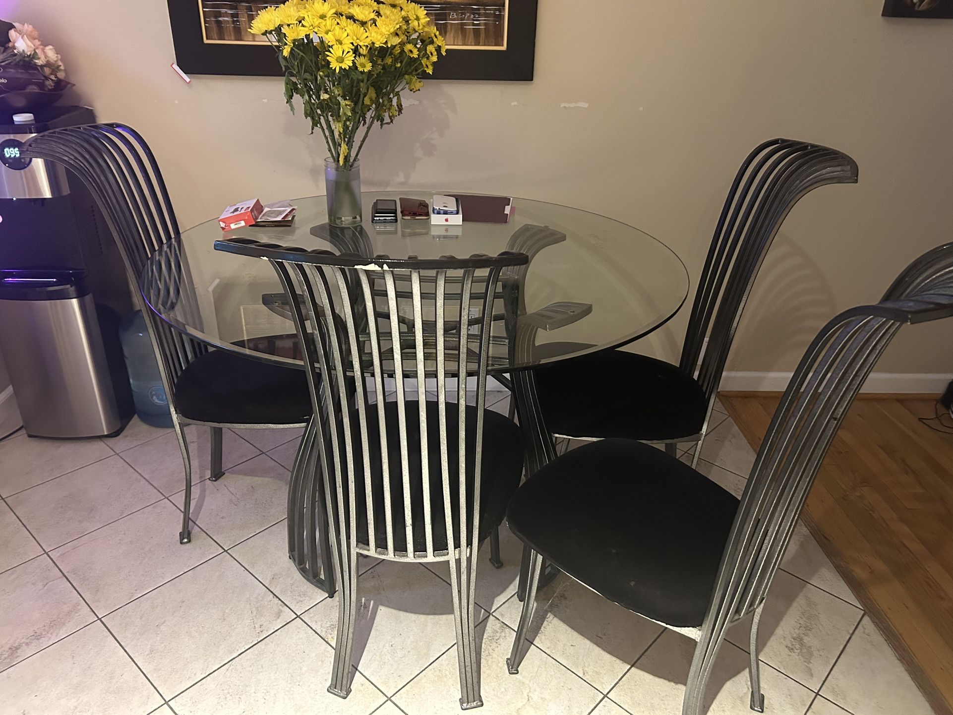 Dining Set - 4” Thick Glass Table