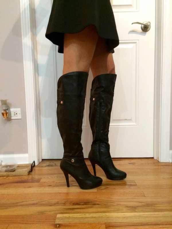 Black knee high boots. Size 6