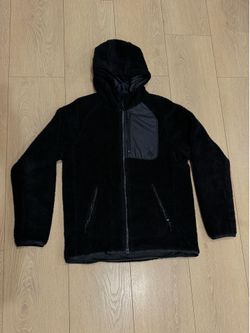 Nike Sb Everett Sherpa Full Zip Jacket Mens Size M Black Logo Hoodie