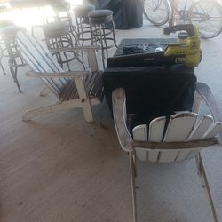 Vintage Reclinin Folding Adirondack Chair