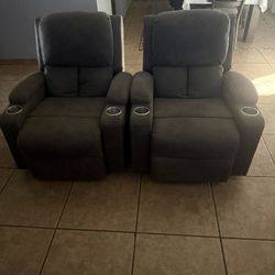 Recliners Chairs Set- Cash Only