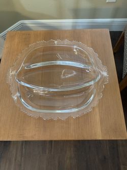 Clear Glass Divided Relish Dish