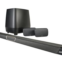 Polk audio 5.1-channel magnifi max sr soundbar with subwoofer and surround speakers