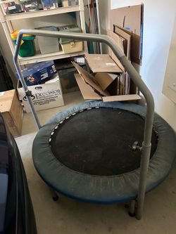 FREE! Mini trampoline with handle/bar