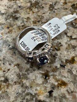 Sterling Silver Created Sapphire Ring