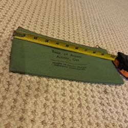 Vintage Bank Of Albany Zipper Bag 10”