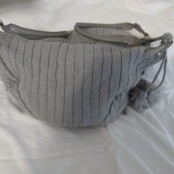 Woman Within Gray Knit Shoulder Bag
