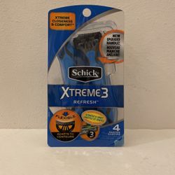 Schick Xtreme 3 Refresh Disposable Razors ( 4 Counts)