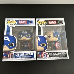 Funko Pop Marvel  Captain America Set of 2 - NEW