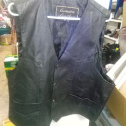 Genuine Leather Vest - Men's Size 54