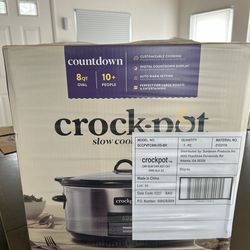 Crock-Pot 8 Quart Programmable Slow Cooker – Digital Timer – Black Stainless